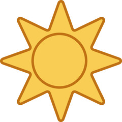 Simple yellow starburst with solid fill