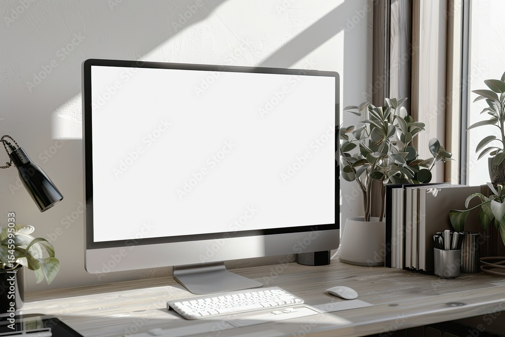 Poster clear pixel visual of mockup template responsive