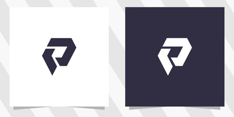 letter p logo design vector