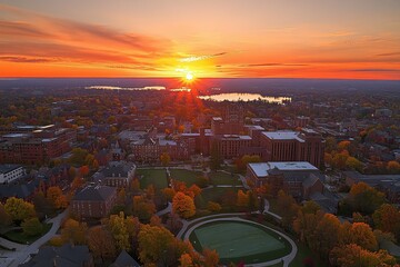 high detail visual of western michigan university in kalamazoo
