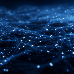 digital network technology abstract background with glowing blue connections and nodes