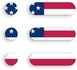 American Flag Bullet List Icon 4th of July USA Independence Day Veterans Day