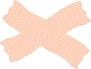 Pink thick line tape with ripped cross edge