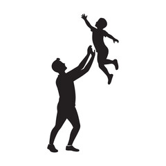 jumping people silhouettes