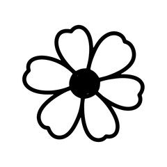 Obraz premium Elegant stylized flower design element perfect for logos branding patterns and decorative projects showcasing intricate floral motifs