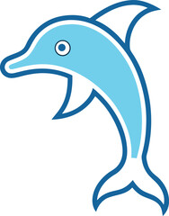 Obraz premium dolphin isolated on white background