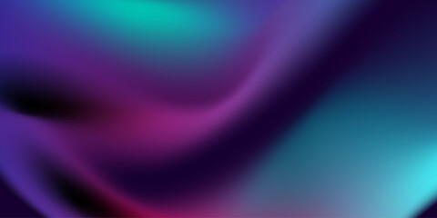 Abstract blue and purple liquid wavy gradient futuristic background. Glowing retro waves vector design