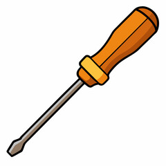 Simple flathead and phillips screwdriver icon tool repair maintenance vector graphic