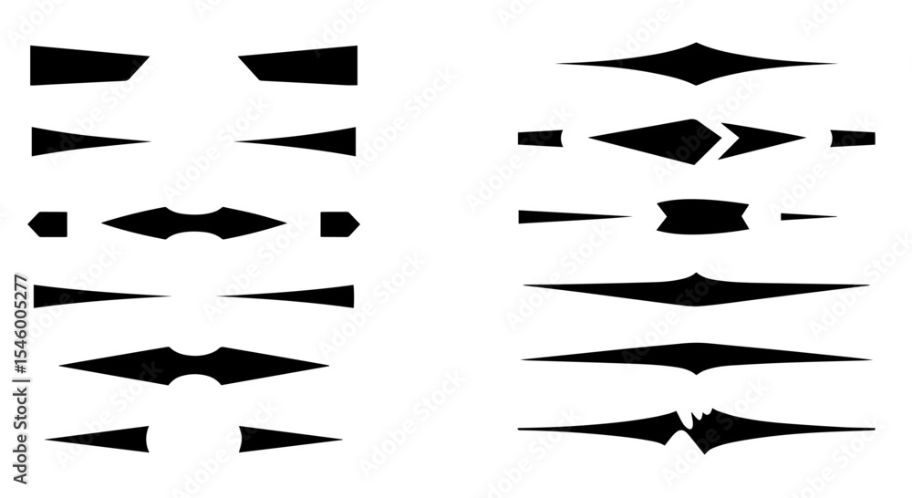 Aufkleber stylish dividers set. collection of elegant page decoration elements. graphic design resource includ
