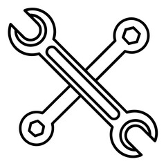 32x32 pixel combination wrench icon open and closed position repair tool graphic