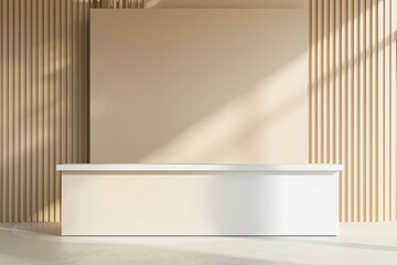 Sharp Image of Exhibition Table Stand Mockup