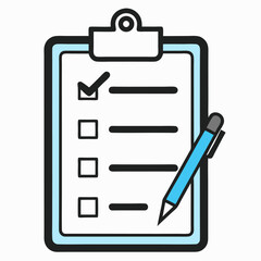 Checklist clipboard icon simple vector illustration of a clipboard with three checkboxes