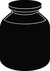 Specimen jar vector silhouette