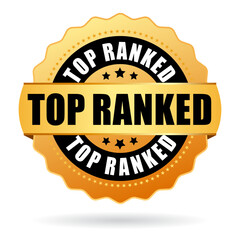 Top ranked gold star emblem
