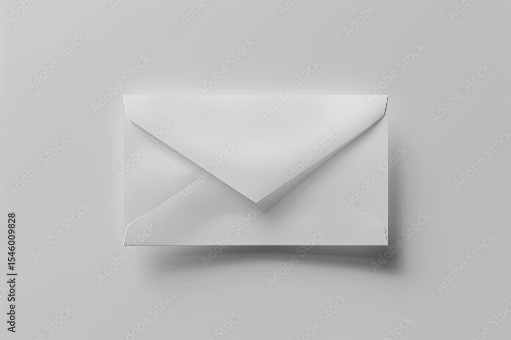 Poster high resolution of view of simple minimal envelope mockup