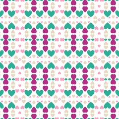 Background floral pattern, fabric design with abstract geometric shapes.