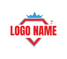 Diamond Shape Logo with Crown