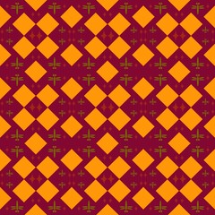 Background floral pattern, fabric design with abstract geometric shapes.