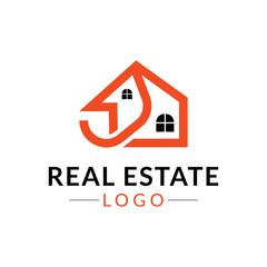 Housing company logo, Construcktion logo, Build house logo with line art simple and elegant. Creative real estate logo and business card template.	