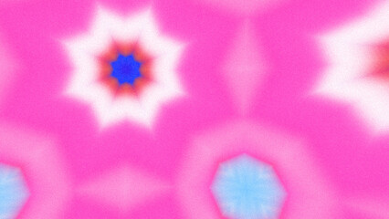 Abstract Radiant Burst with Soft Grain Texture, Symmetrical Glow Pattern in Psychedelic Style, Radiating Circular Abstract with Subtle Noise, Kaleidoscopic Starburst with Gradient Flow