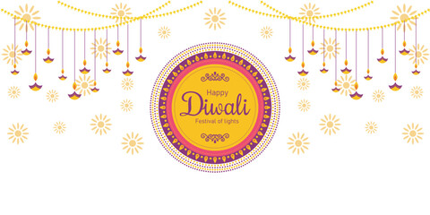 Diwali candle lamp vector illustration for Diwali Day