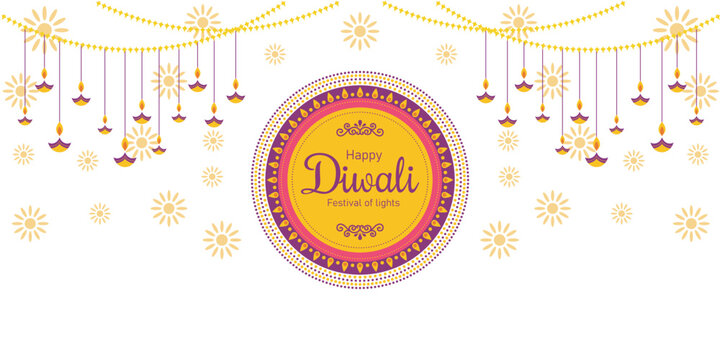 Diwali candle lamp vector illustration for Diwali Day