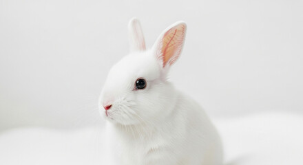 white rabbit on a dark background
