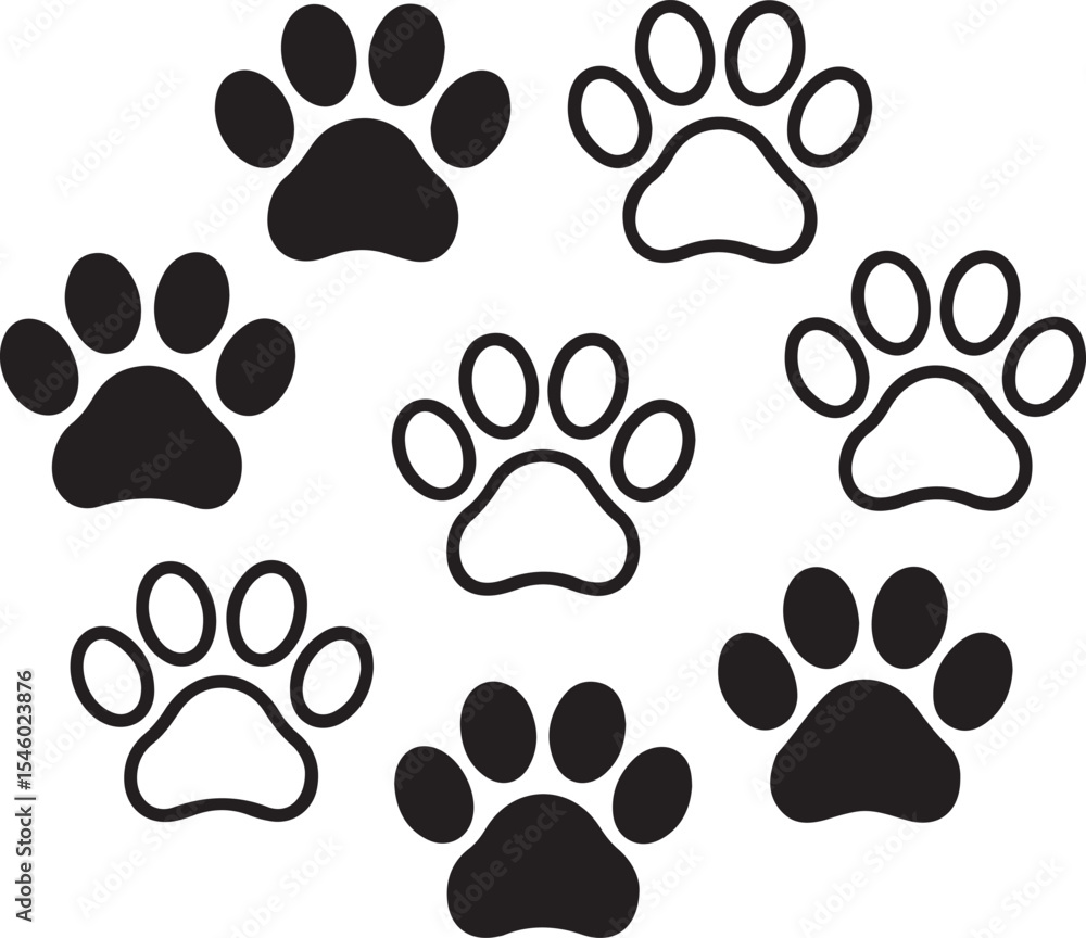 Poster paw print pattern an array of animal footprints creating an interesting and playful design perfect f