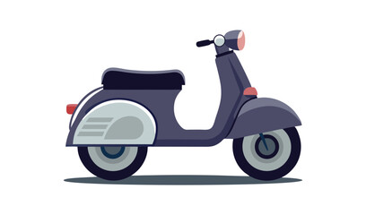 Obraz premium Classic vintage scooter illustration side view