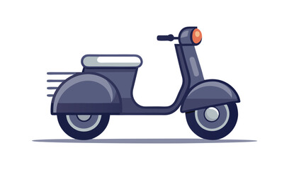 Classic vintage scooter illustration design