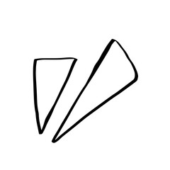 Comic sign Doodle Sketch Scribble Element for Scrapbook, Journal, and Handdrawn Decoration