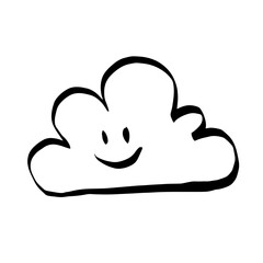 Cloud Doodle Sketch Scribble Element for Scrapbook, Journal, and Handdrawn Decoration