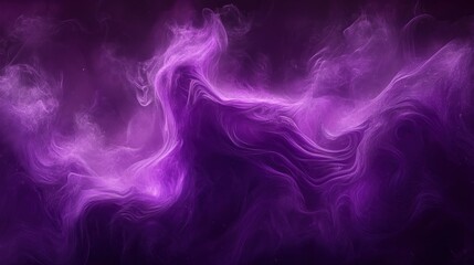Obraz premium Abstract purple smoke cloud swirls in a dark space.