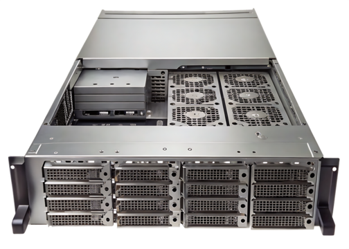 Powerful server rack chassis isolated on a white background png