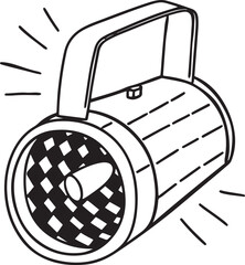 Vector illustration icon of a mobile phone with a black background, a symbol of technology and business design