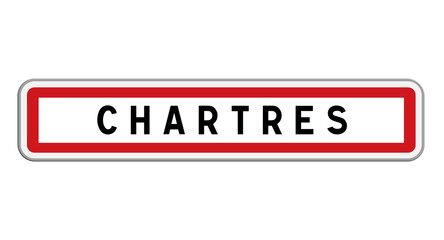 Panneau d'entrée Chartres, Eure-et-Loir, Centre-Val de Loire