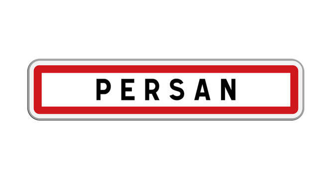 Panneau d'entr&eacute;e Persan, Val-d'Oise, &Icirc;le-de-France