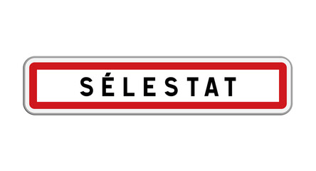 Panneau d'entrée Sélestat, Bas-Rhin, Grand Est