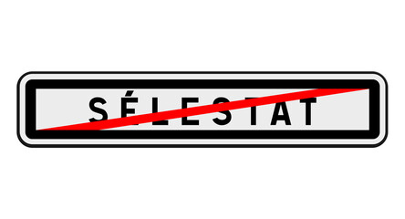 Panneau de sortie S&eacute;lestat, Bas-Rhin, Grand Est