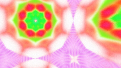 Abstract Radiant Burst with Soft Grain Texture, Symmetrical Glow Pattern in Psychedelic Style, Radiating Circular Abstract with Subtle Noise, Kaleidoscopic Starburst with Gradient Flow