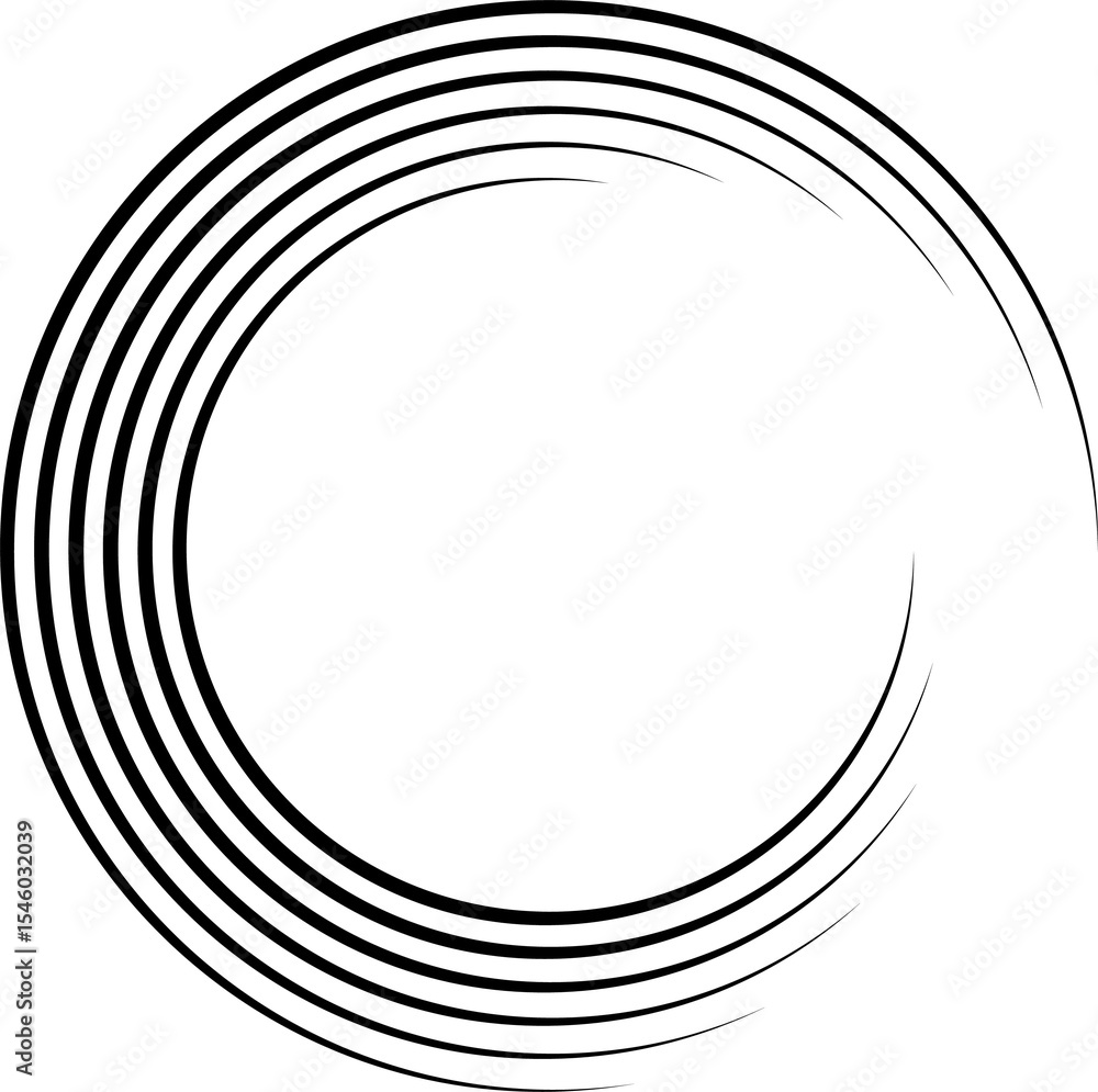 Poster black and white abstract round swirl shape pattern vector illustration design