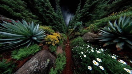 Interactive zones with climate control in garden