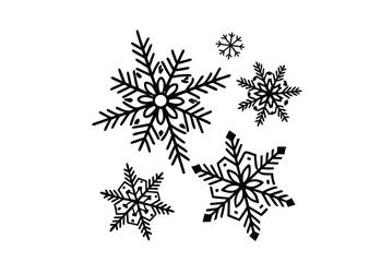 Snowflake vector Christmas icon Illustration Vector Art black icon vector 