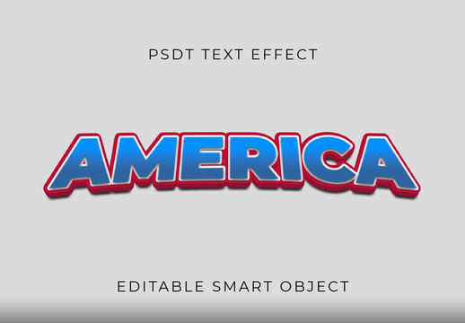 Red And Blue Bold 3D Font Heavy Bordered Text Effect