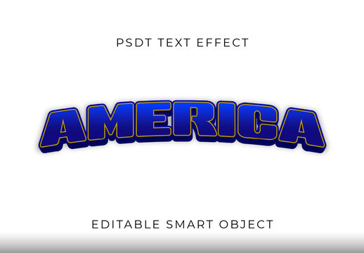 Blue And Yellow Bold 3D Font Retro Comic Outlined Text Effect