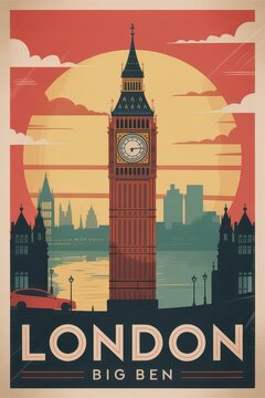 Travel Poster of Big Ben, London, United Kingdom
