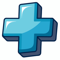 Obraz premium Medical cross icon healthcare and health tech symbol