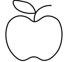 apple with leaves on white background