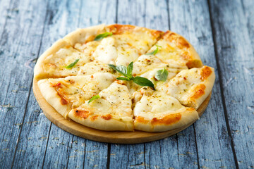 Homemade pizza with black pepper