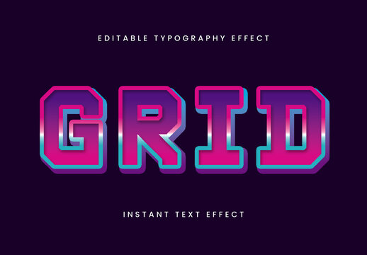 Fuchsia And Blue Cyberpunk Font Futuristic 3D Text Effect